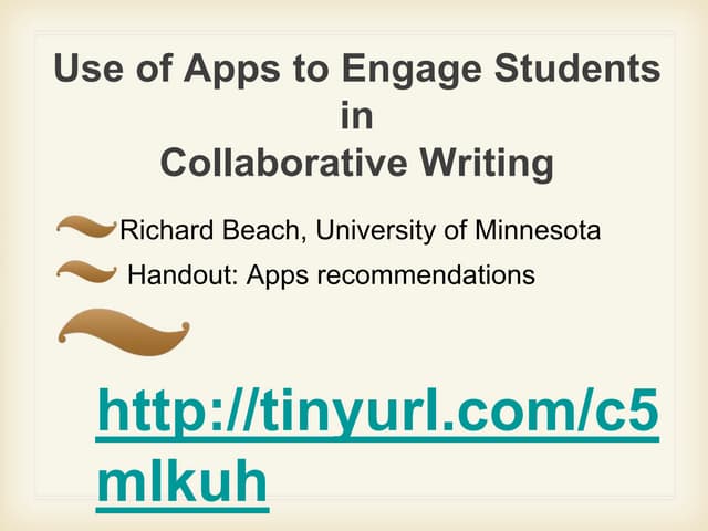 Use of Apps to Engage Students in Collaborative Writing, Great Plains Composi...