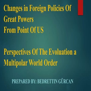 Changing of USA Foreign Policy