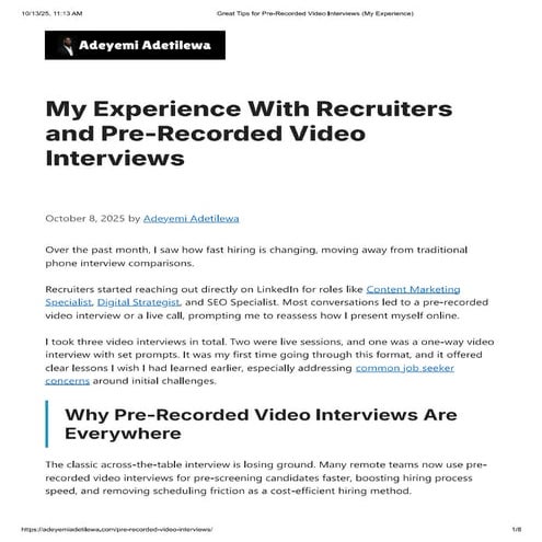 Great Tips for Pre-Recorded Video Interviews (My Experience) by Adeyemi Adetilewa.pdf