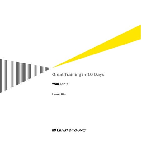 Great Training in 10 Steps | Wali Zahid