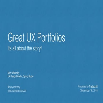 Great ux portfolios