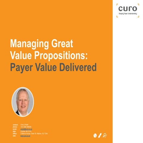 Great value propositions payer value delivered