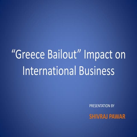Greece bailout impact on world economies   animation based