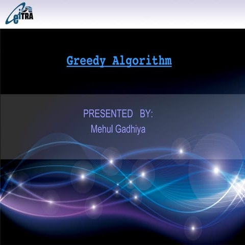 Greedy Algoritham | PPT