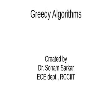 Greedy algorithms | PPT