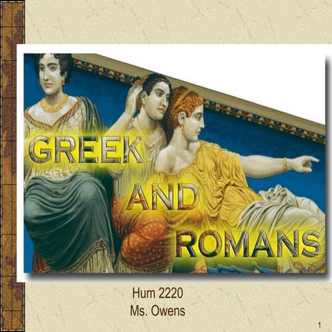 Greek and romans intro and chapter01