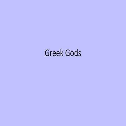 Greek Gods