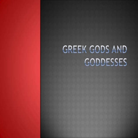 Chapter 5 Greek gods and goddesses