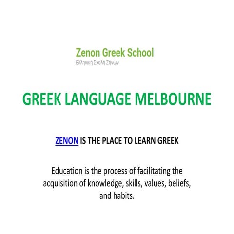 GREEK LANGUAGE MELBOURNE | PPTX