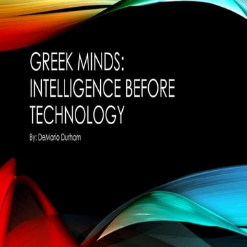 Greek minds