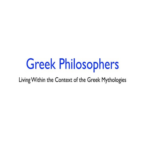 Classical Greek philosophers