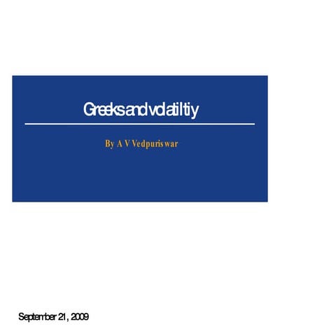 option greeks | PPTX