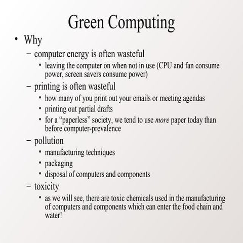 Green computing