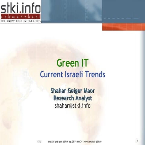 Green IT Trends in Israel
