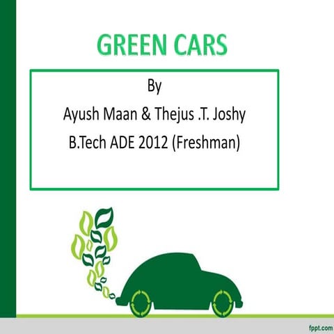 Green   vehicles ppt