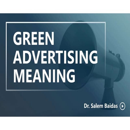 Green Advertising Meaning    