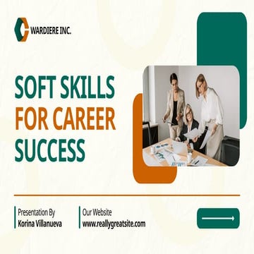 Green and Orange Minimalist Soft Skills for Career Success Presentation.pptx