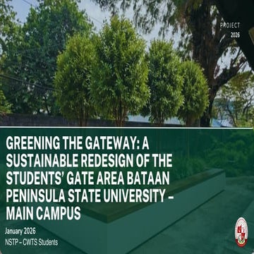 Greening the Gateway: Sustainable Redesign of Students’ Gate Area at ...