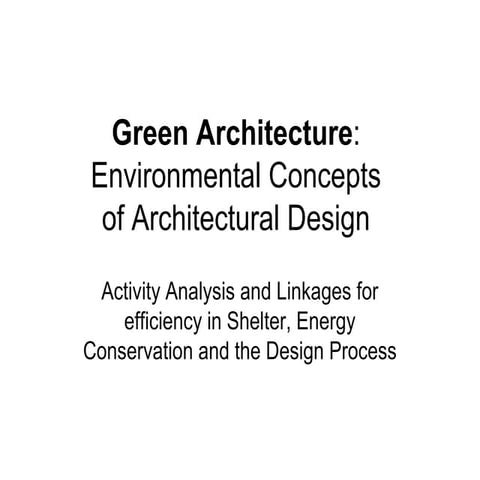 Philippine D-Days: Intro to Green Architecture