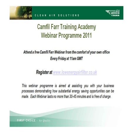 Green bling   does it stack up  camfil webinar