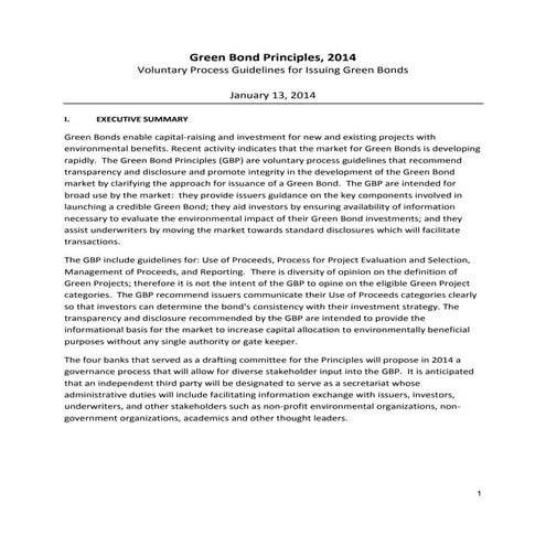 Green bond principles