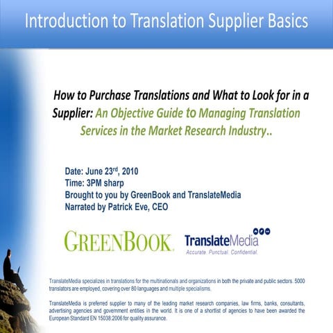 How to Purchase Translations and What to Look For in a Supplier
