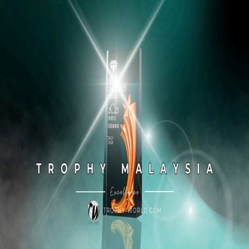 Green Bronze Crystal Trophies at Trophy-World Malaysia | Custom Trophies & Plaques Supplier