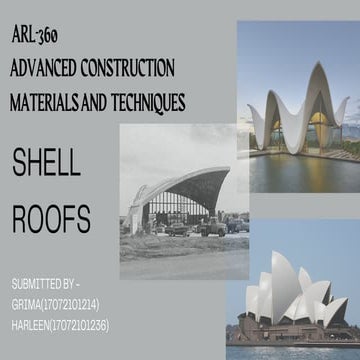 shell structure (roofs) advanced construction material and techniques