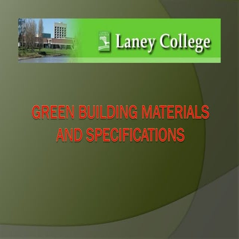 Green building materials laney