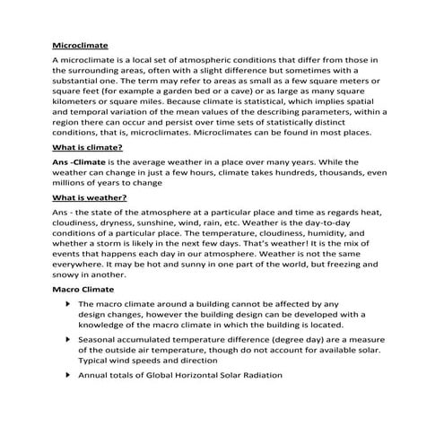 Green building notes