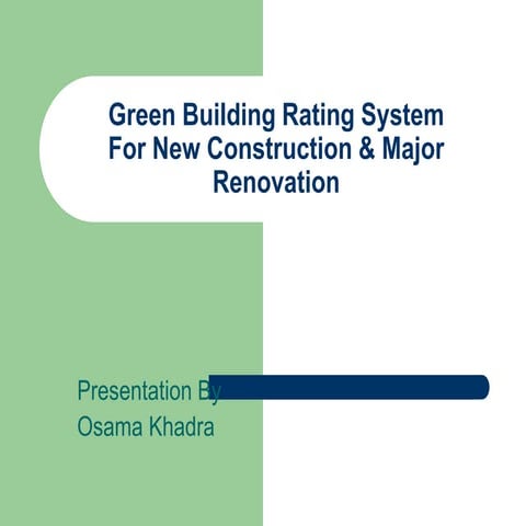 Green building rating system seminar