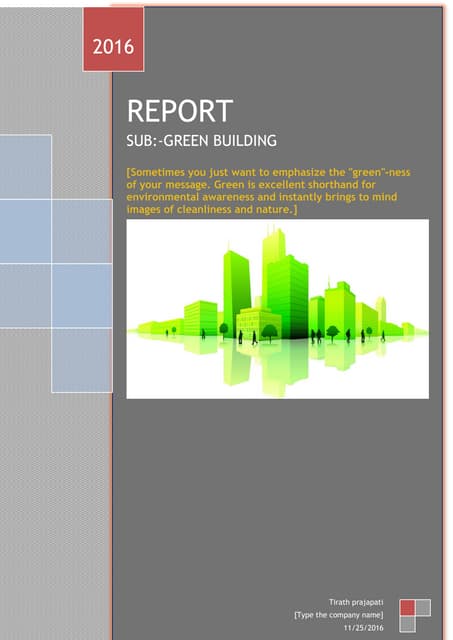 Green building report 