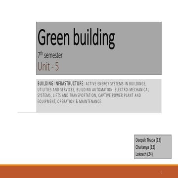 Green building (Building infrastructure)
