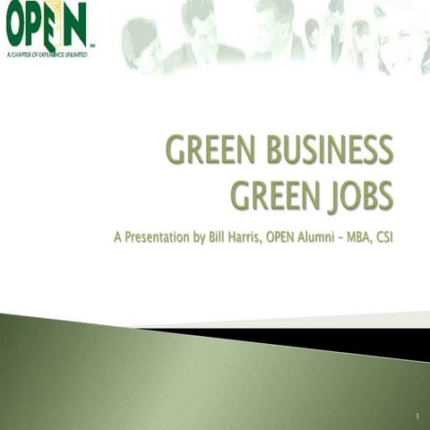 Green business   green jobs