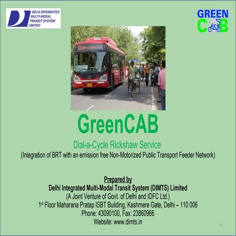 GreenCAB - Dial-a-Rickshaw Service