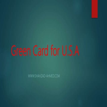 Green cards and permanent residence in the u.s.a