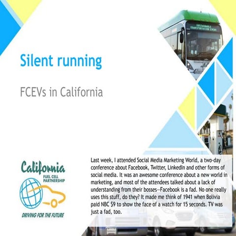 Silent Running: FCEVs in California