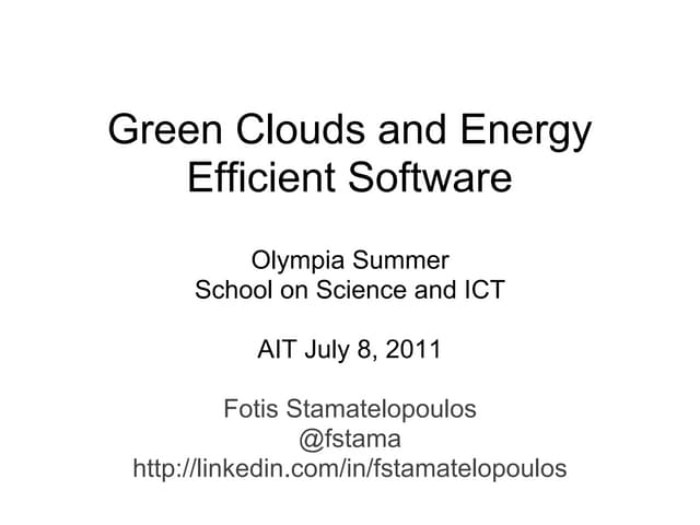 Cloud Based Energy Efficient Software Ppt Cloud Based Energy Efficient Software Ppt