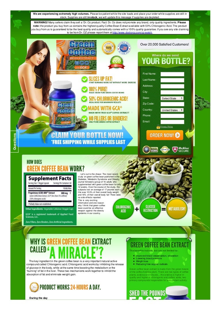 Green coffee bean extract