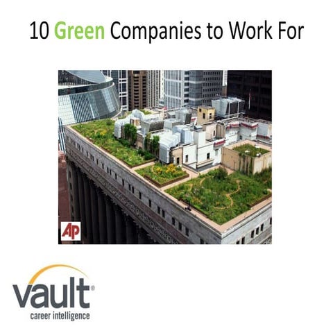 10 Green Companies to Work For