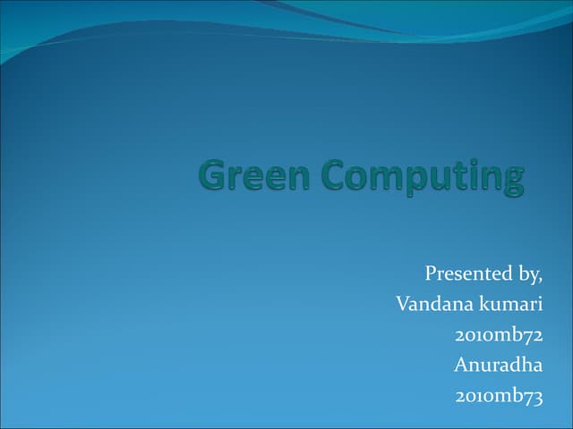 Green computing