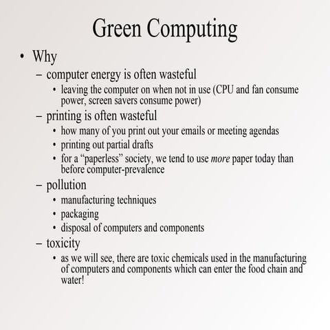 Green computing