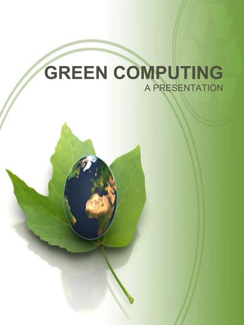 Benefits Of Green Computing / Green Computing - Comp1220 Assignment 2 ...