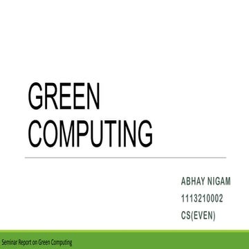 Green computing