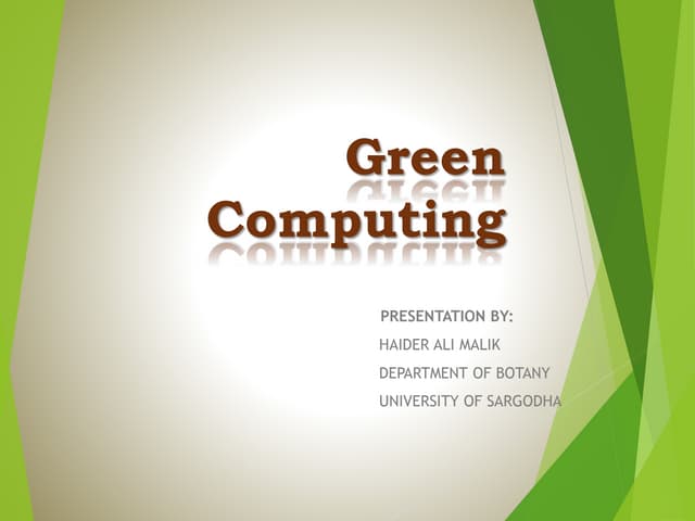 Green computing