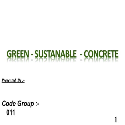 Green concrete (nandeesh)