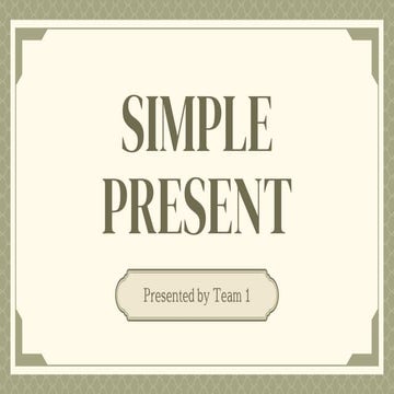 Simple Present Presentation for English Young Learners | PPTX