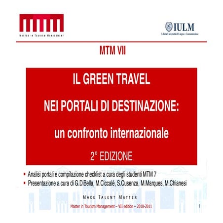 Green D-Web (Milan, BIT, 2011)