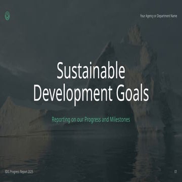 Green Modern Sustainable Development Goals Progress Report Presentation ...