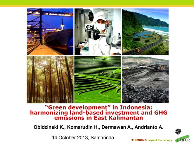 “Green development” in Indonesia: harmonizing land-based investment and GHG emissions in East Kalimantan